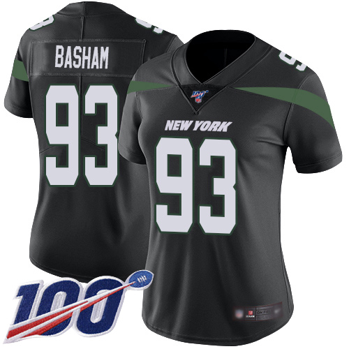 New York Jets Limited Black Women Tarell Basham Alternate Jersey NFL Football 93 100th Season Vapor Untouchable